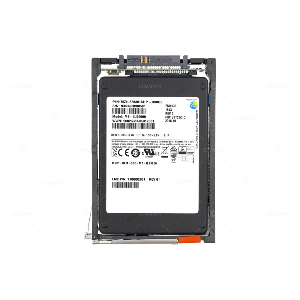 005051930 EMC 800GB 6G SAS 2.5 SFF SSD 118000201, MZ-ILS9600